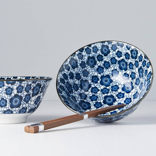 Blue plum 2 piece boxed bowl set
