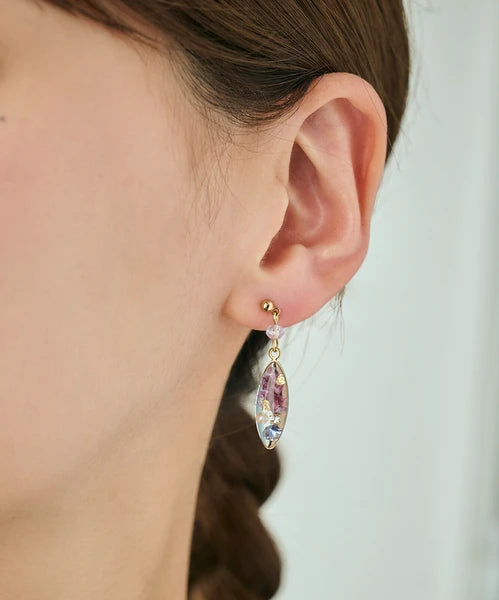 Made in Japan Birthstone and birth flower earrings
