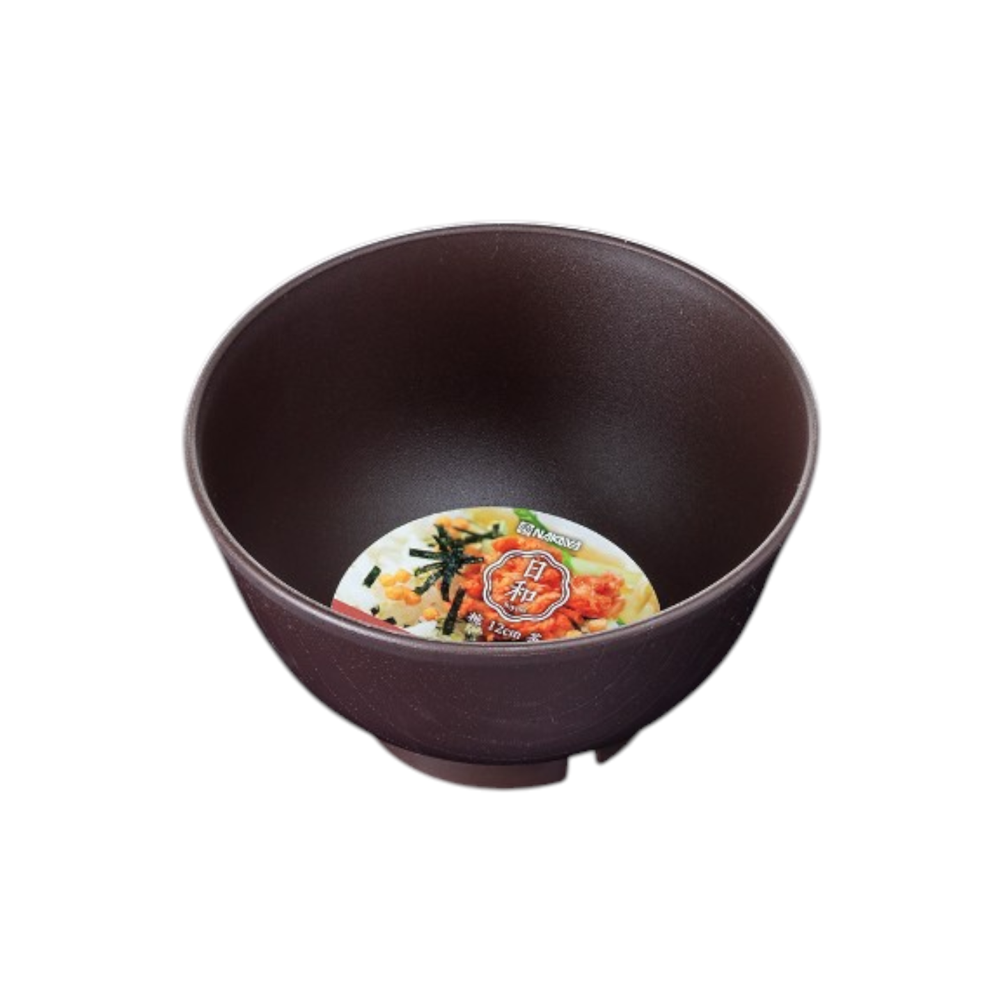 4.75"D Microwavable Plastic Hiwa Bowl Dark Brown