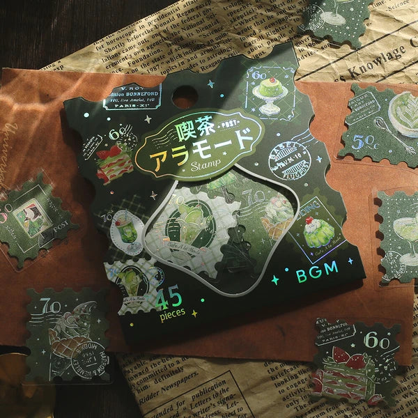 BGM Foil-stamped flake stickers -"Miyabi" dessert theme