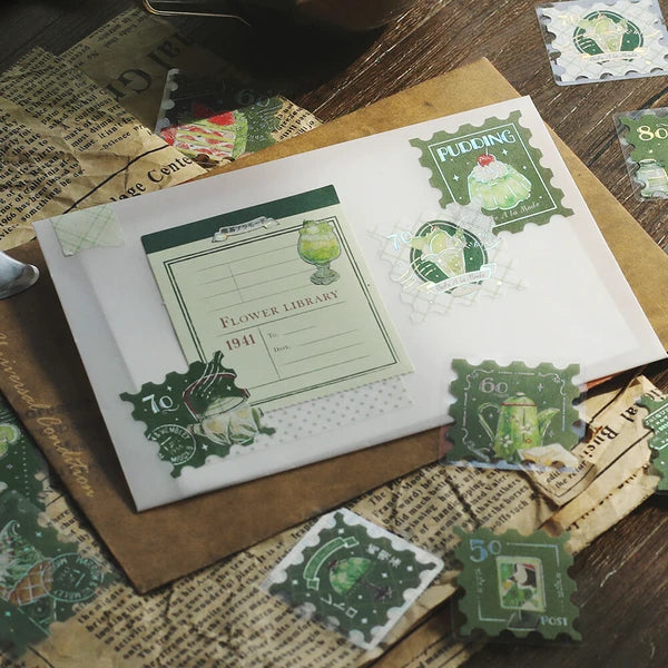 BGM Foil-stamped flake stickers -"Miyabi" dessert theme