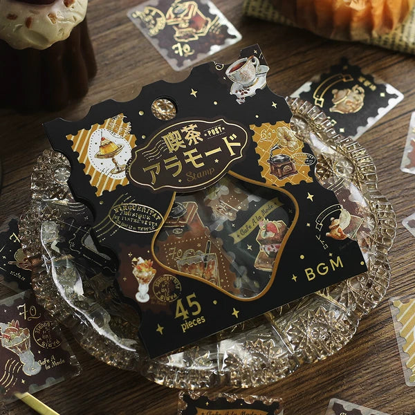 BGM Foil-stamped flake stickers -"Miyabi" dessert theme
