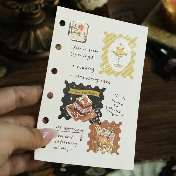 BGM Foil-stamped flake stickers -"Miyabi" dessert theme