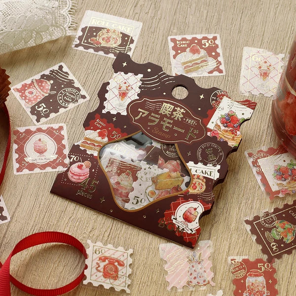 BGM Foil-stamped flake stickers -"Miyabi" dessert theme
