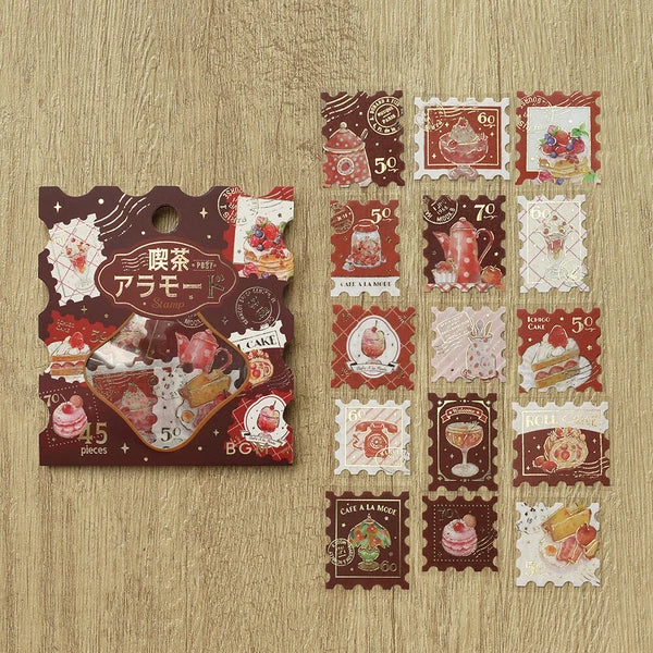 BGM Foil-stamped flake stickers -"Miyabi" dessert theme