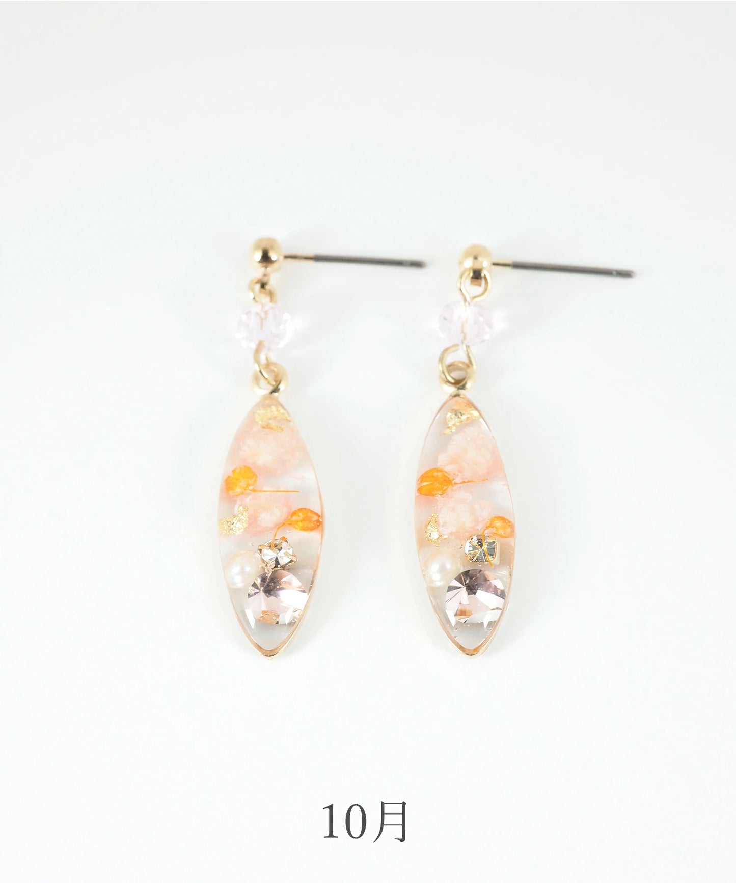 Made in Japan Birthstone and birth flower earrings