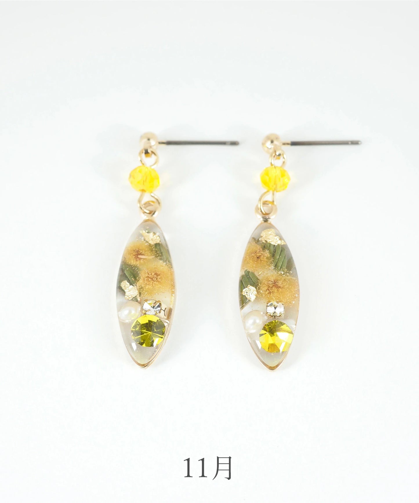 Made in Japan Birthstone and birth flower earrings