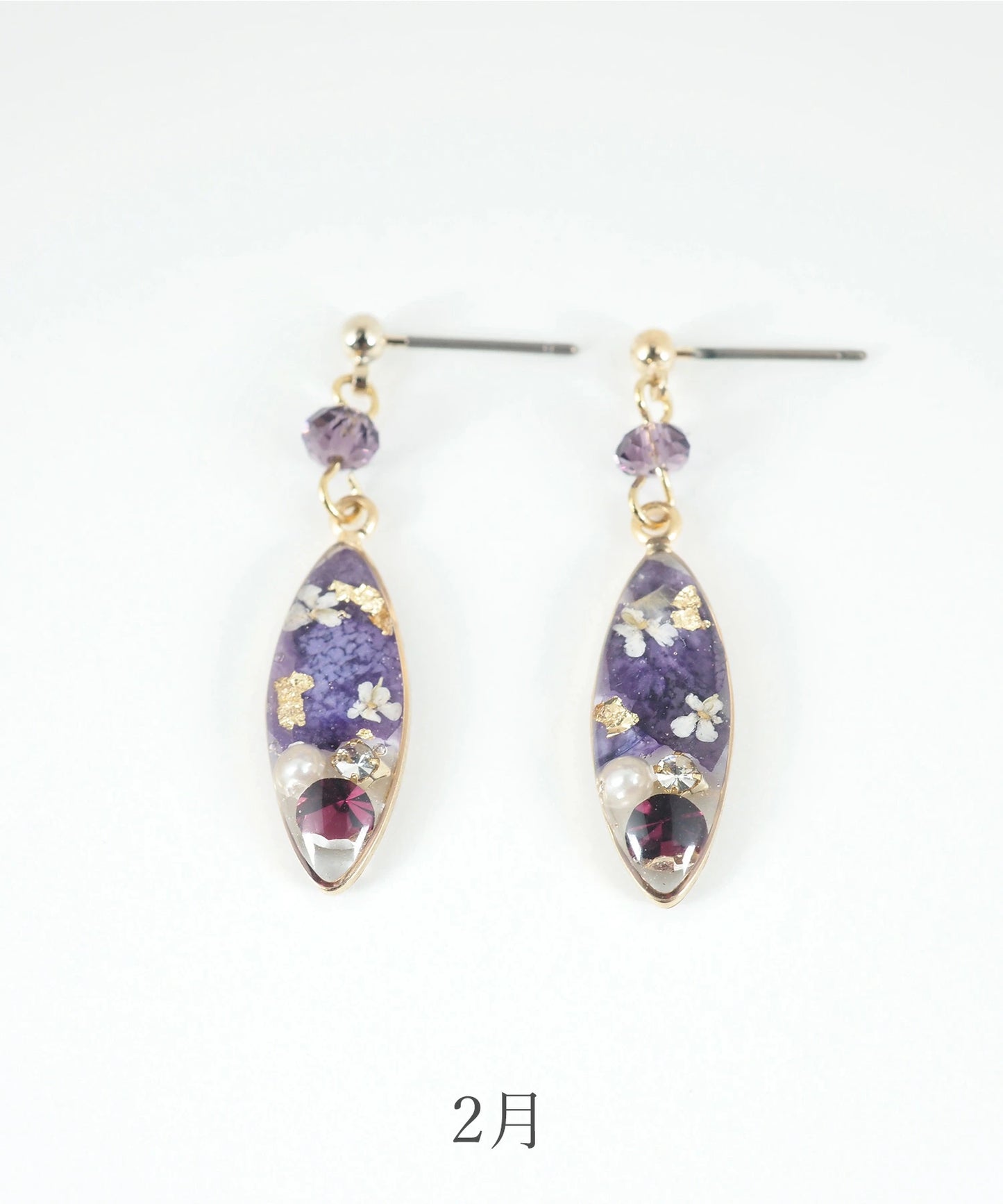 Made in Japan Birthstone and birth flower earrings