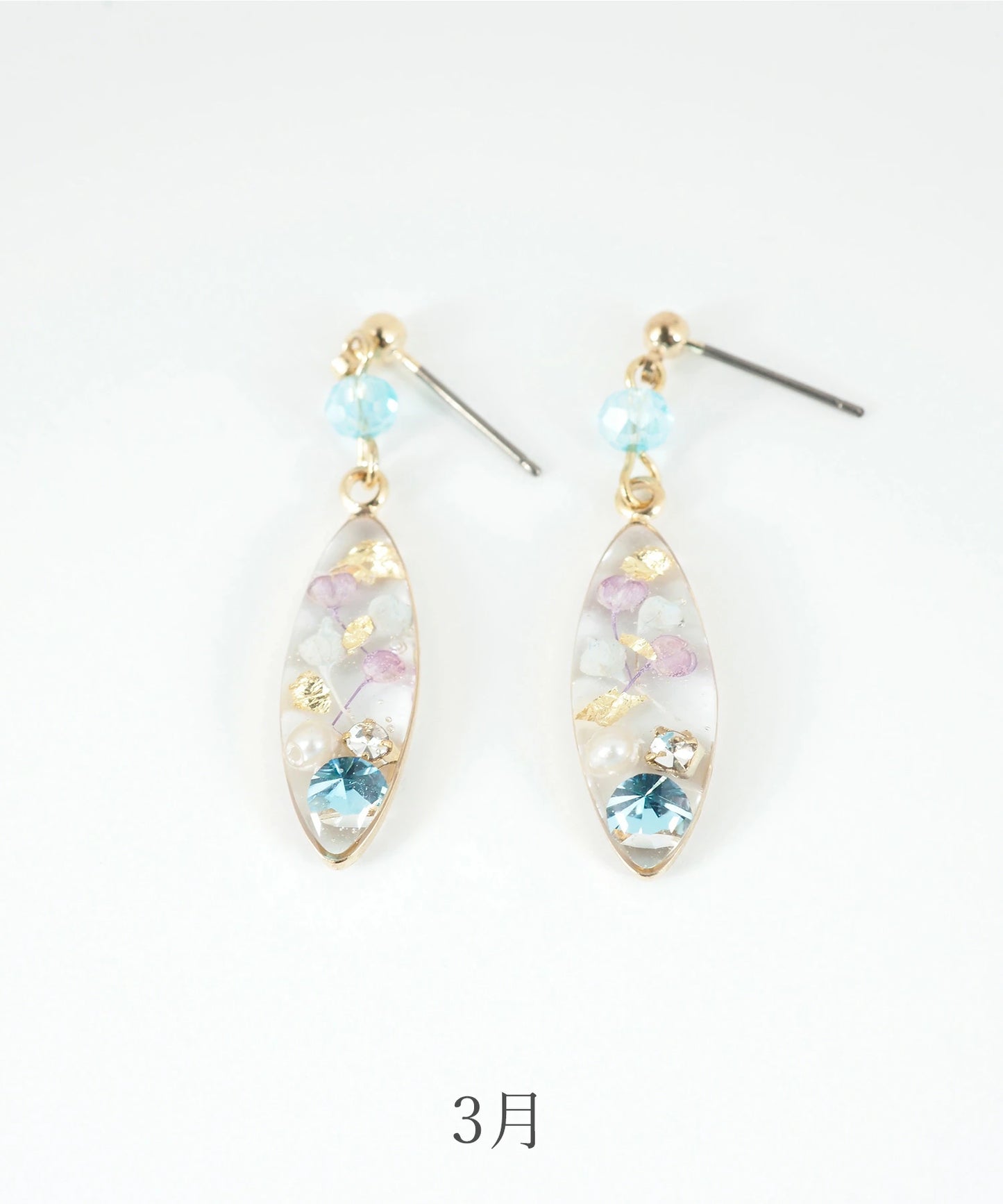 Made in Japan Birthstone and birth flower earrings