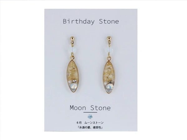 Made in Japan Birthstone and birth flower earrings