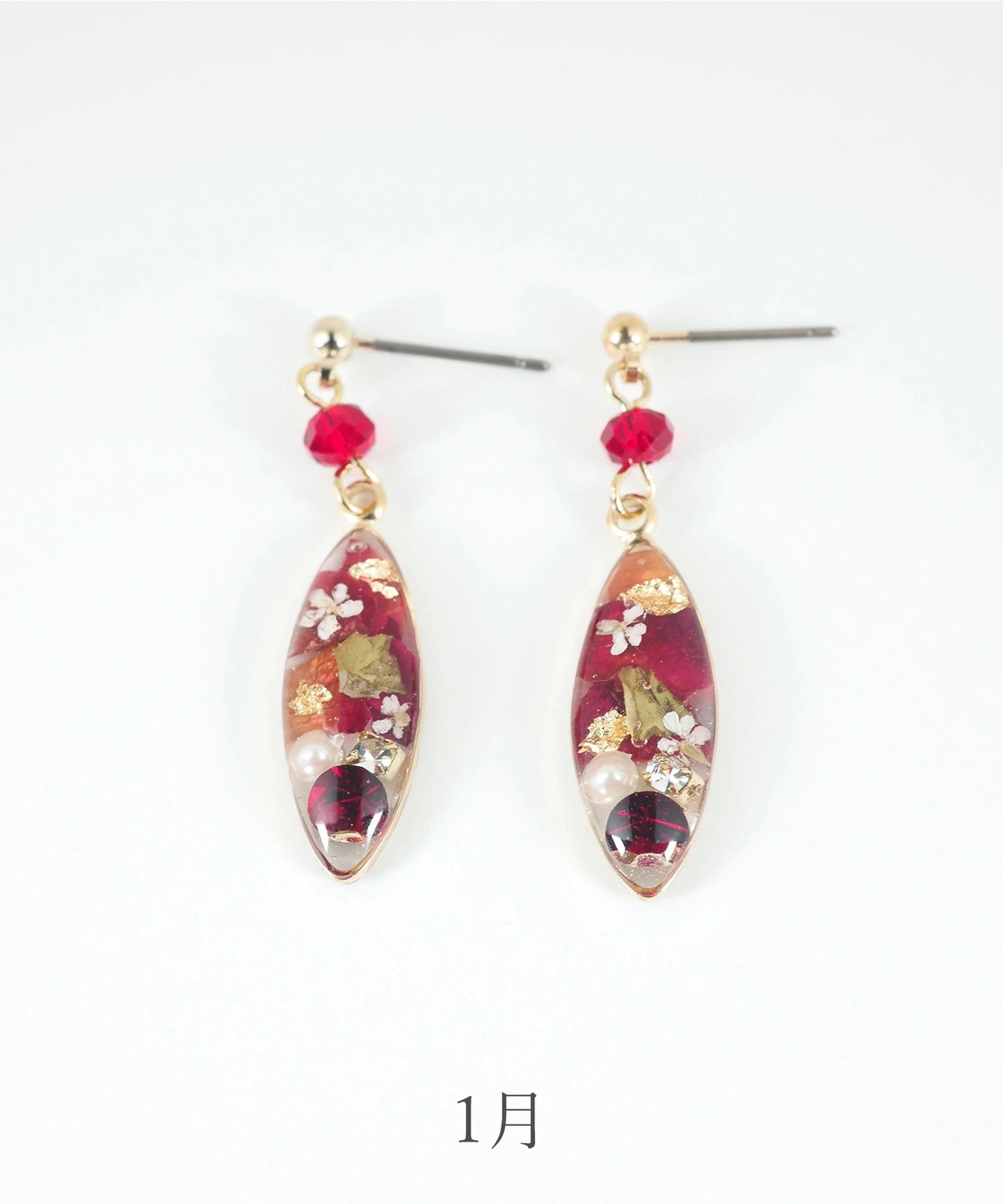 Made in Japan Birthstone and birth flower earrings