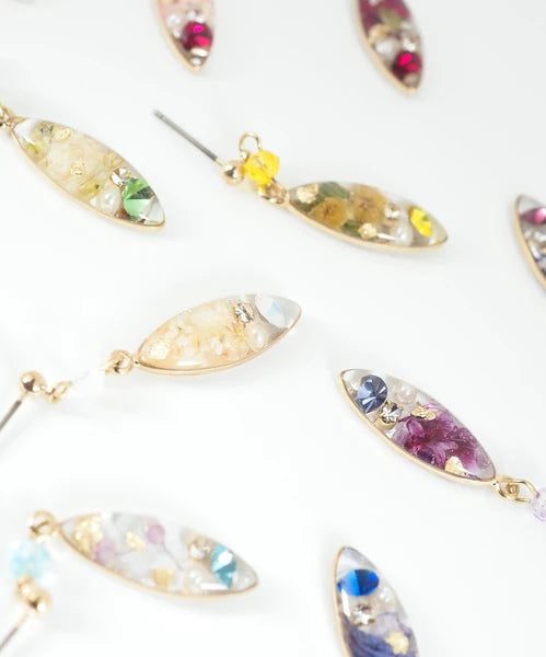 Made in Japan Birthstone and birth flower earrings