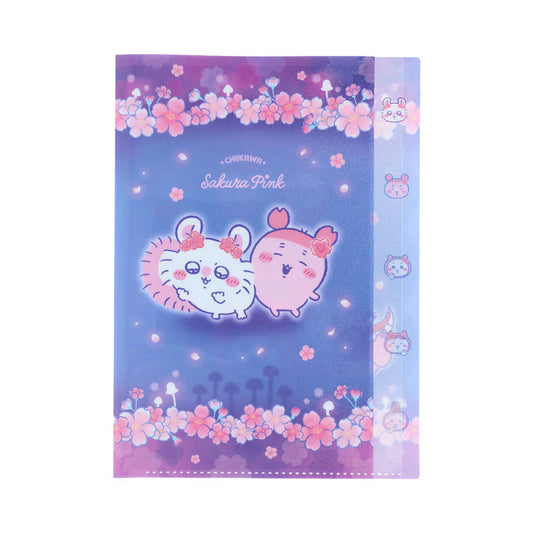 Chiikawa Clear 5 pockets indexed A4 file(Night sakura)