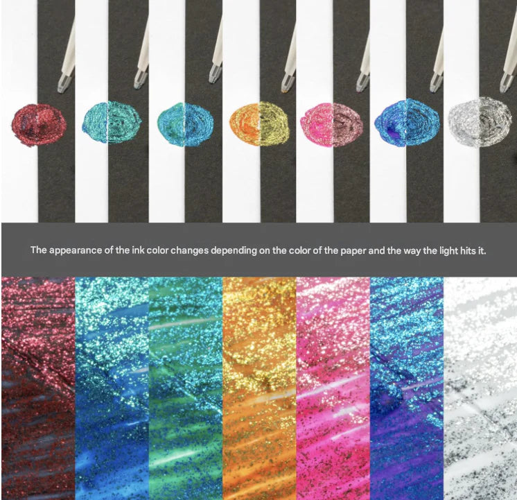 Pentel Dual Metallic Ballpoint Pen Set, 7 colors