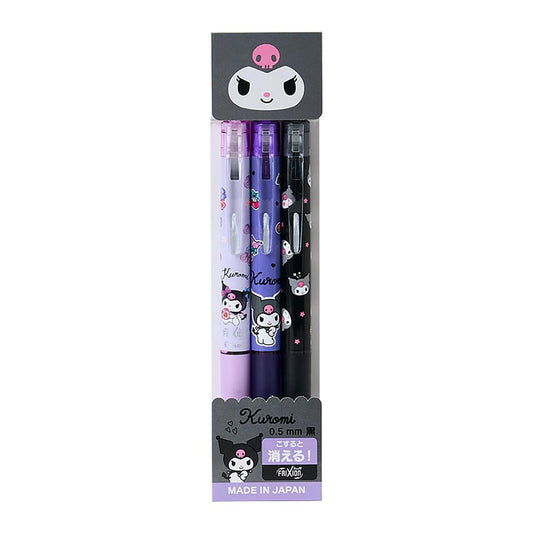Sanrio Kuromi Frixion Ball Knock 3-Piece Set Ball 0.5mm