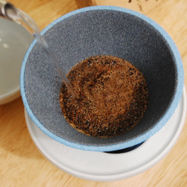 COFIL Fuji Blue Ceramic Coffee Filter and Dripper Set [Stylish Hasami Ware]