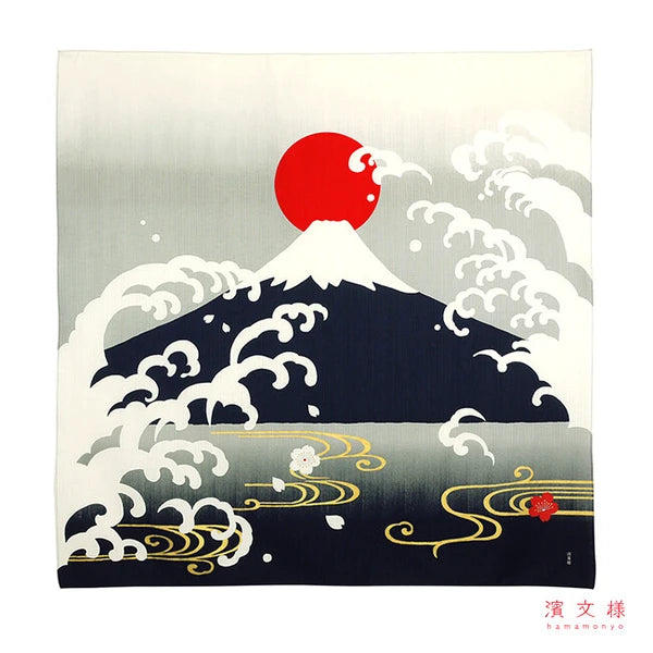 Hamamonyo Furoshiki Wrapping Cloth (90cm x 90cm) Mount. FUJI