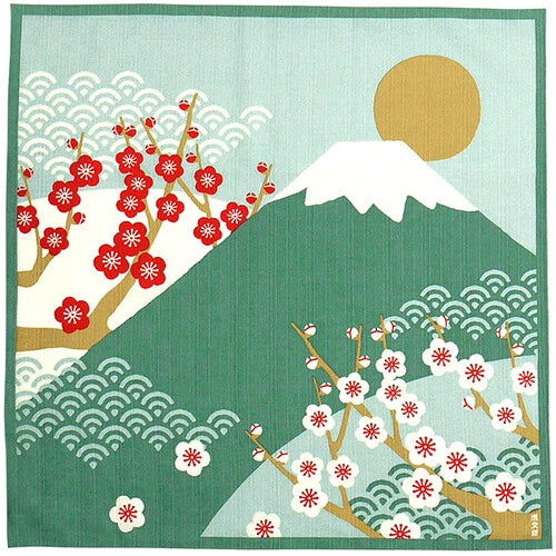 Hamamonyo Furoshiki Wrapping Cloth (50cm x 50cm) Mount. FUJI