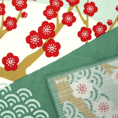 Hamamonyo Furoshiki Wrapping Cloth (50cm x 50cm) Mount. FUJI