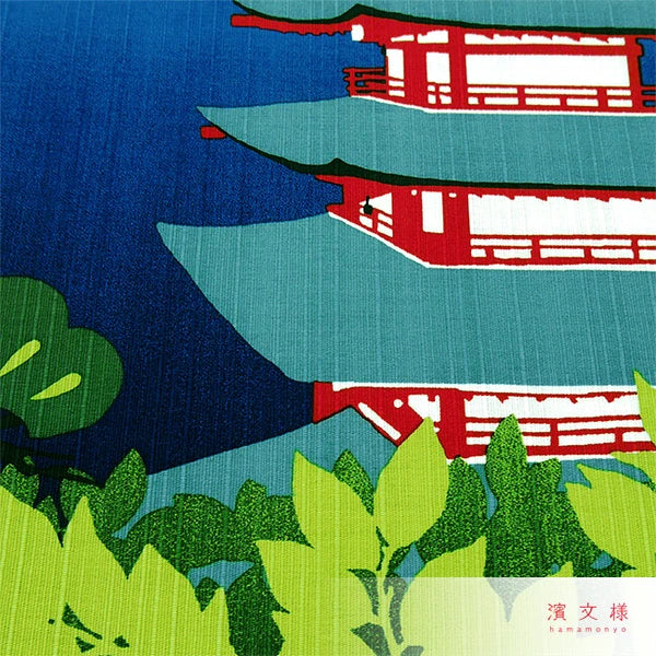 Hamamonyo Furoshiki Wrapping Cloth (50cm x 50cm) Mount. FUJI