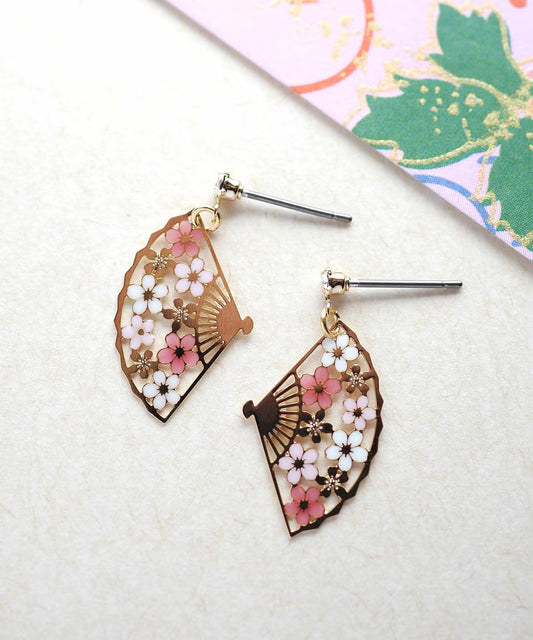 SAKURA Fan-Shaped Earrings