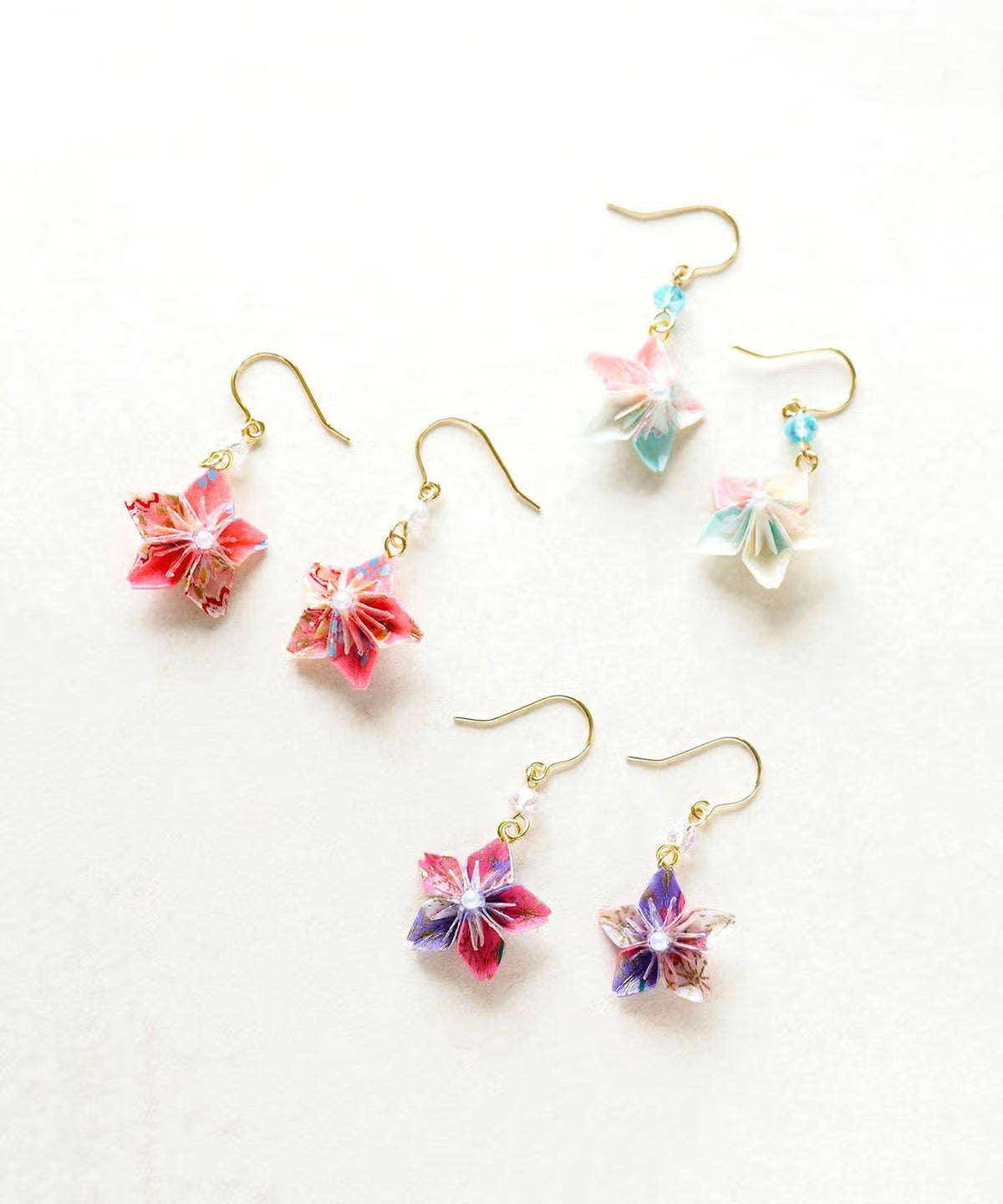 SAKURA Washi 3D Motif Earrings