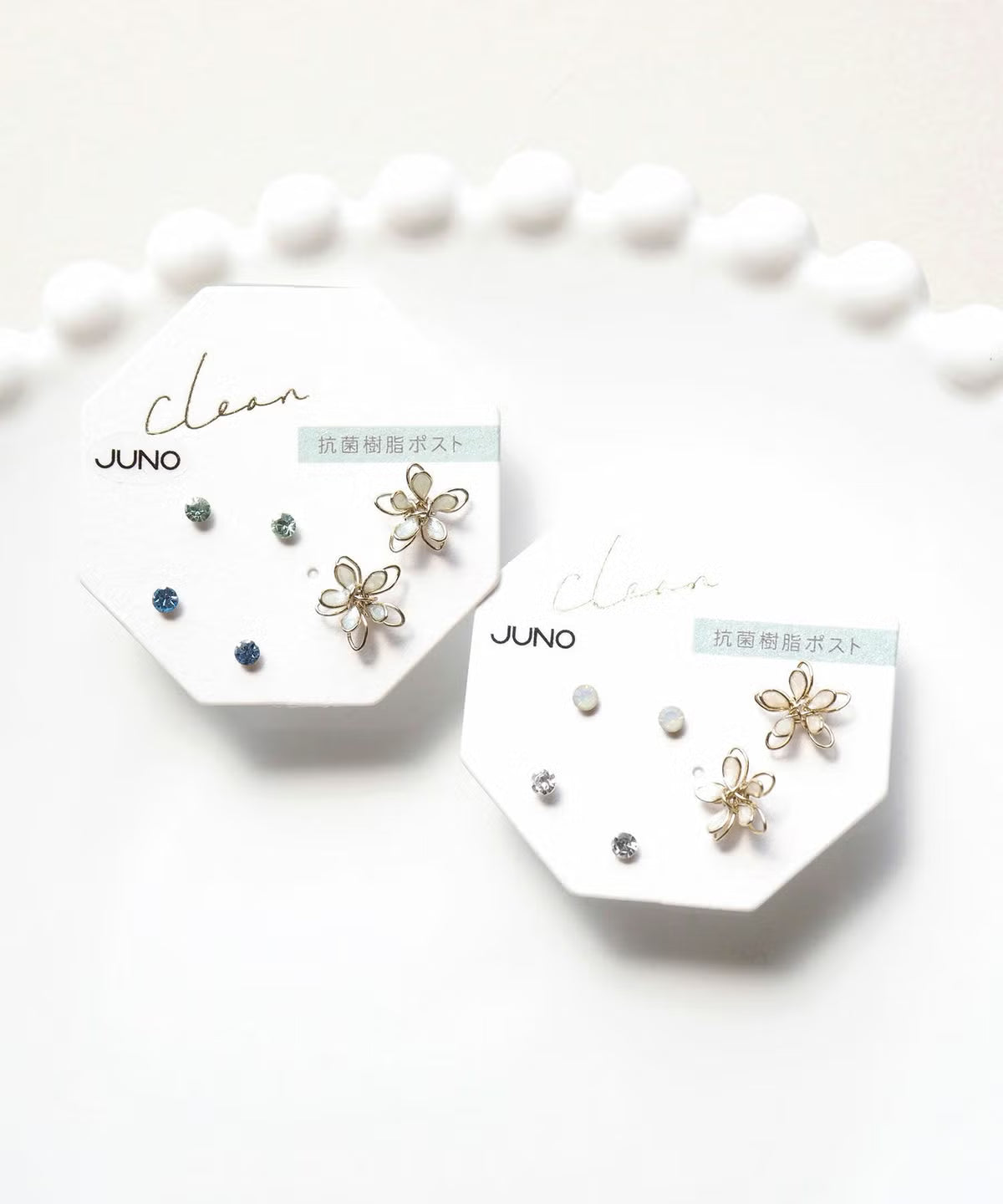 Epoflower antibacterial resin post earrings