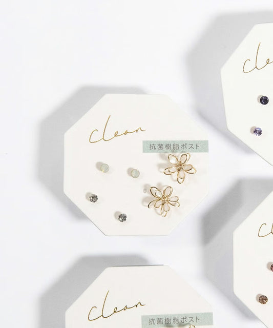 Epoflower antibacterial resin post earrings
