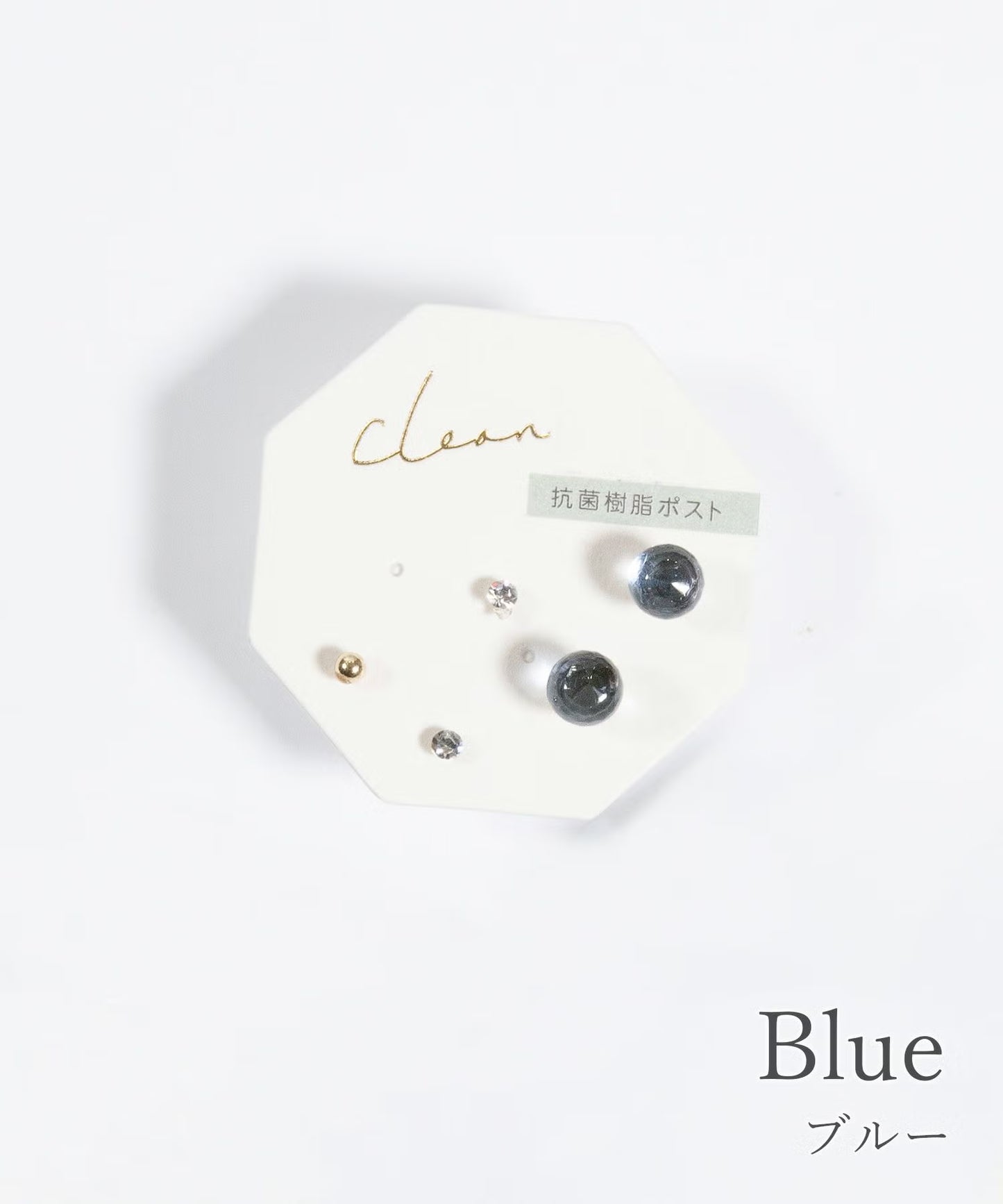 6mm Stone antibacterial resin post earrings