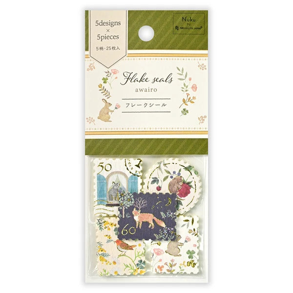 NB Co. - Fairy tales Gold-stamped Washi Flake Seal pack