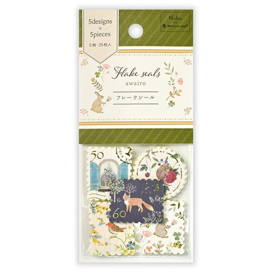NB Co. - Fairy tales Gold-stamped Washi Flake Seal pack