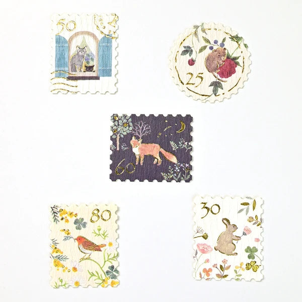 NB Co. - Fairy tales Gold-stamped Washi Flake Seal pack