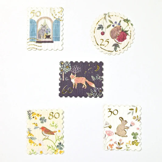 NB Co. - Fairy tales Gold-stamped Washi Flake Seal pack