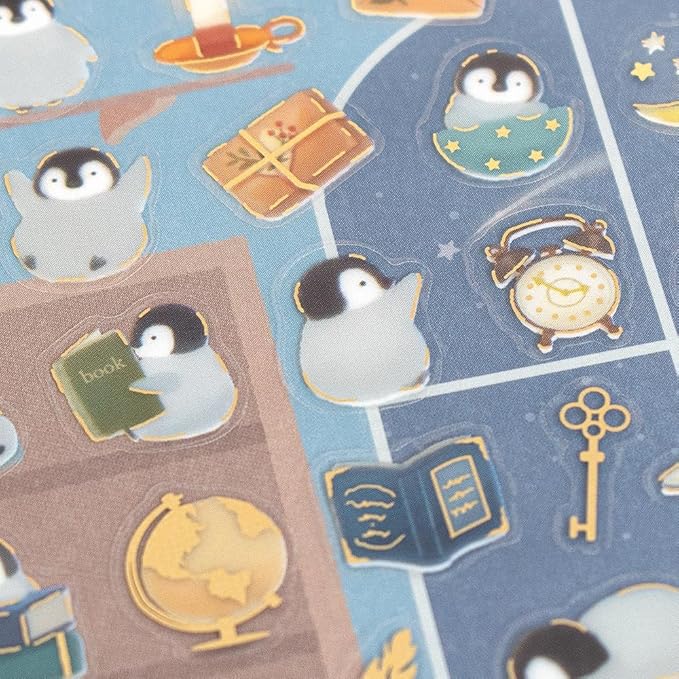 NB Co. Mini Animals Clear Sticker with Gold Foil