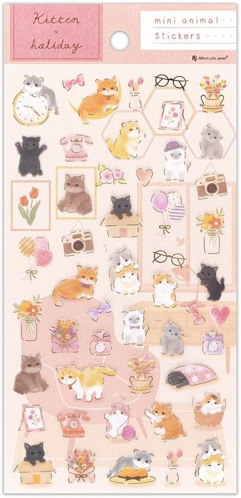 NB Co. Mini Animals Clear Sticker with Gold Foil