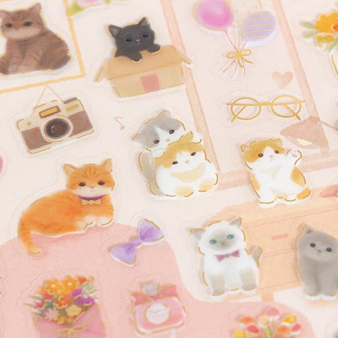 NB Co. Mini Animals Clear Sticker with Gold Foil