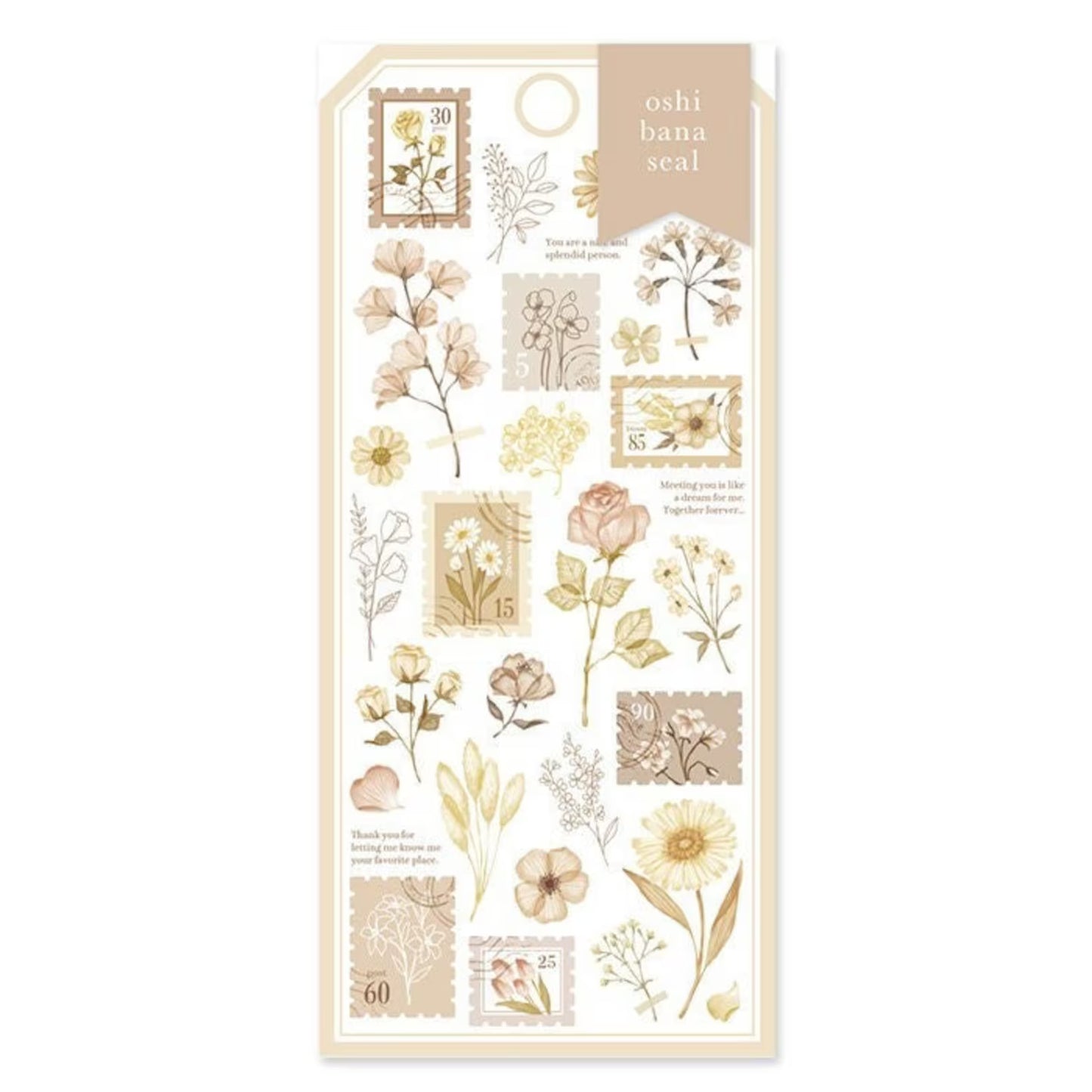 Mind Wave - Floral OSHIBANA Transparent Stickers