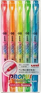 Uni Highlighter Propus Window, 5 Color Set