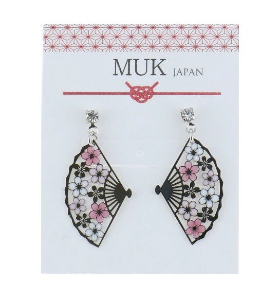 SAKURA Fan-Shaped Earrings